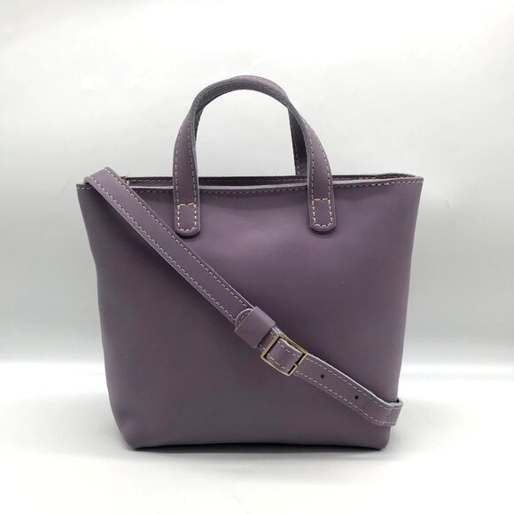 Portland Leather Goods Lavender Mini Crossbody Tote Bag - Picture 2 of 10